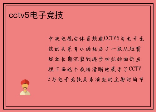 cctv5电子竞技